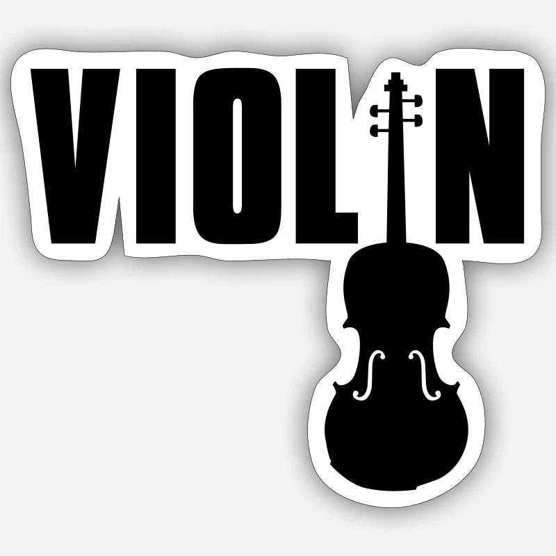 violin Sticker size S (10 x 10 cm)