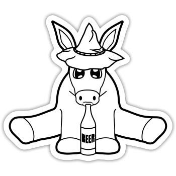 bayern hut bier alkohol party feiern f - Sticker Größe S (10 x 10 cm) - Mattweiß - Vorne