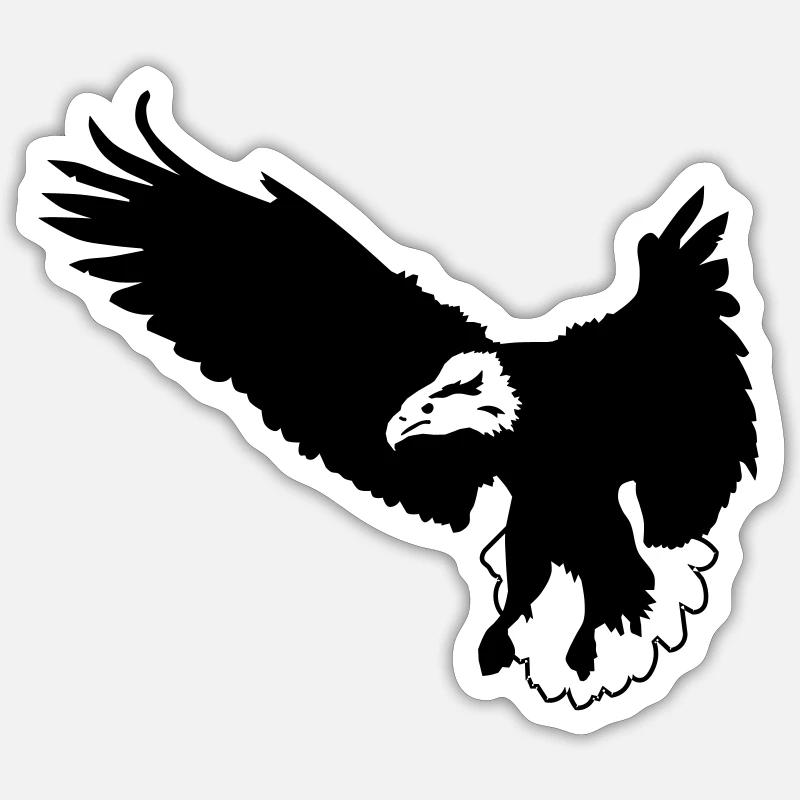 adler - Sticker taille S (10 x 10 cm) - blanc mat
