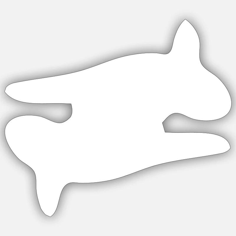 Two fish - Sticker size S (10 x 10 cm) - white matte