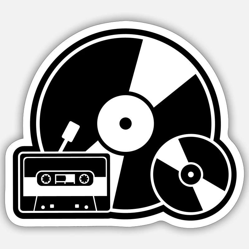 Retro Sound Sticker Größe S (10 x 10 cm)