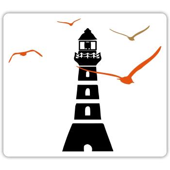 Leuchtturm | Seefahrt | Meer - Sticker Größe S (10 x 10 cm) - Mattweiß - Vorne