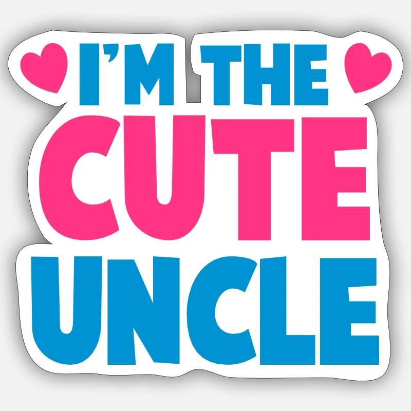 Ich bin der nette Onkel! Sticker Größe S (10 x 10 cm)