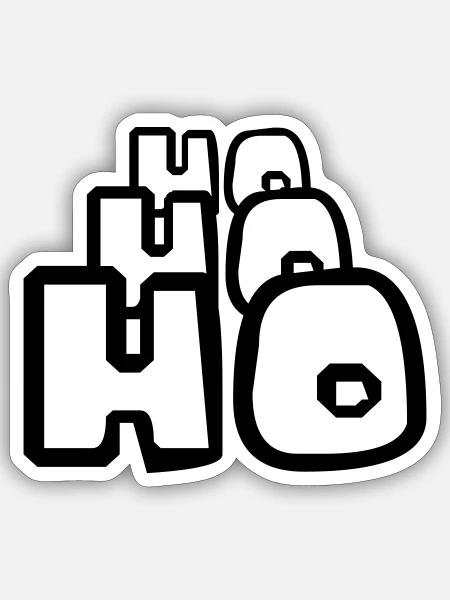 ho ho ho noël noël noël noël noël - Sticker taille S (10 x 10 cm) - blanc mat
