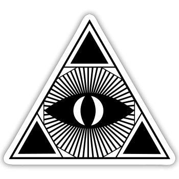 Eye - Sticker size S (10 x 10 cm) - white matte - Front