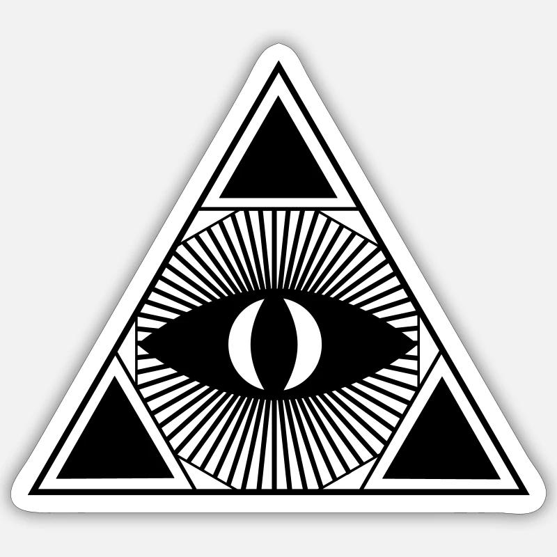 Eye - Sticker taille S (10 x 10 cm) - blanc mat
