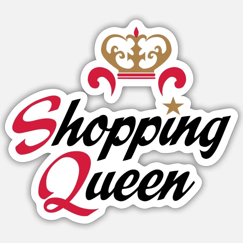 shopping_queen - Sticker size S (10 x 10 cm) - white matte