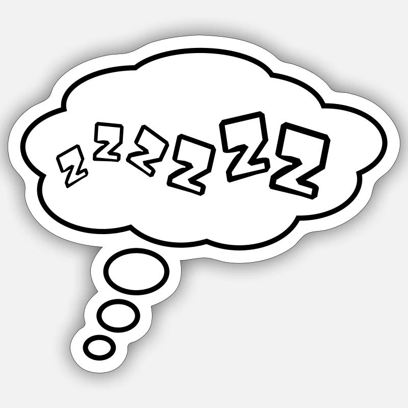 dream bubble dream balloon zzz sleeping Sticker size S (10 x 10 cm)