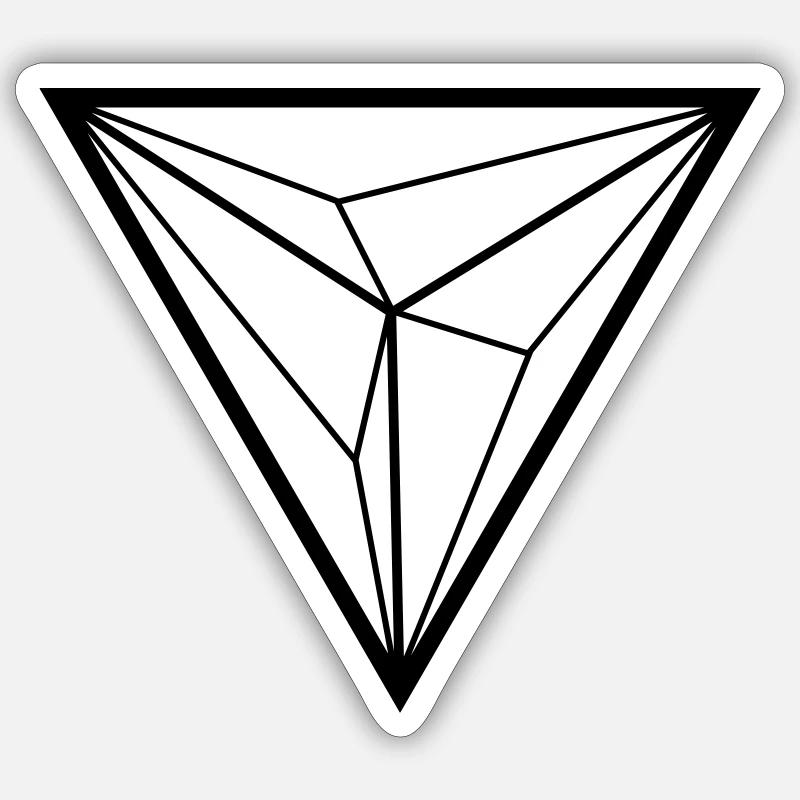 Triangle - Sticker taille S (10 x 10 cm) - blanc mat