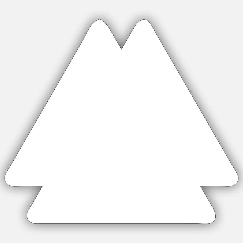 Triangle moderne - Sticker taille S (10 x 10 cm) - blanc mat
