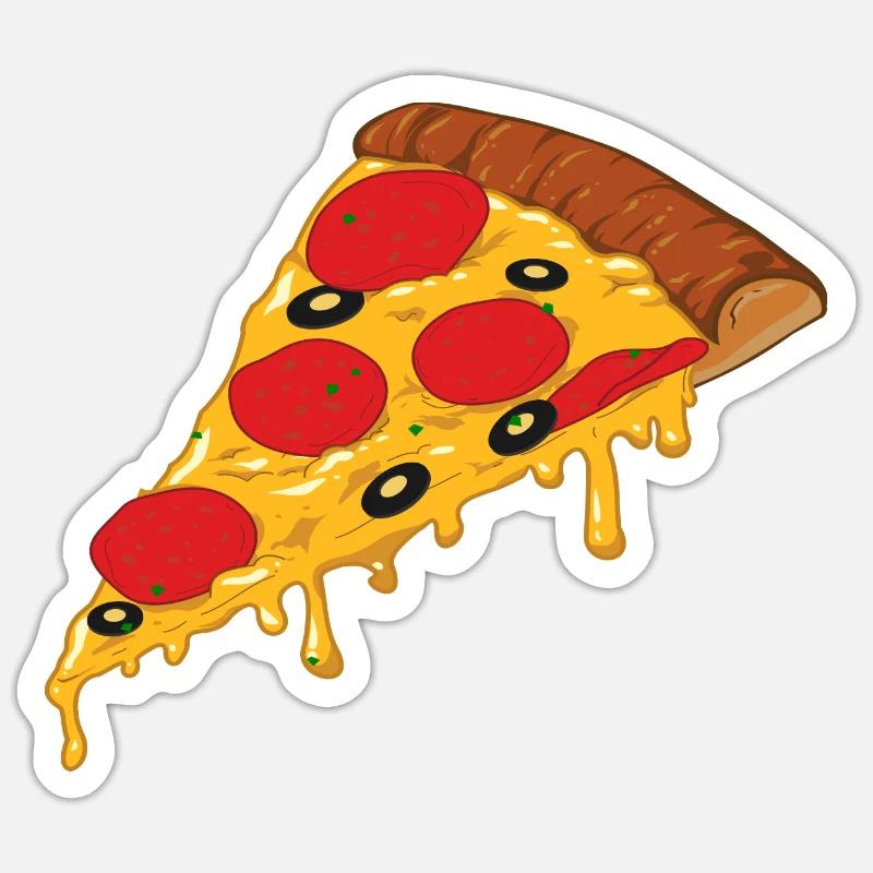 Pizza slice Sticker size S (10 x 10 cm)