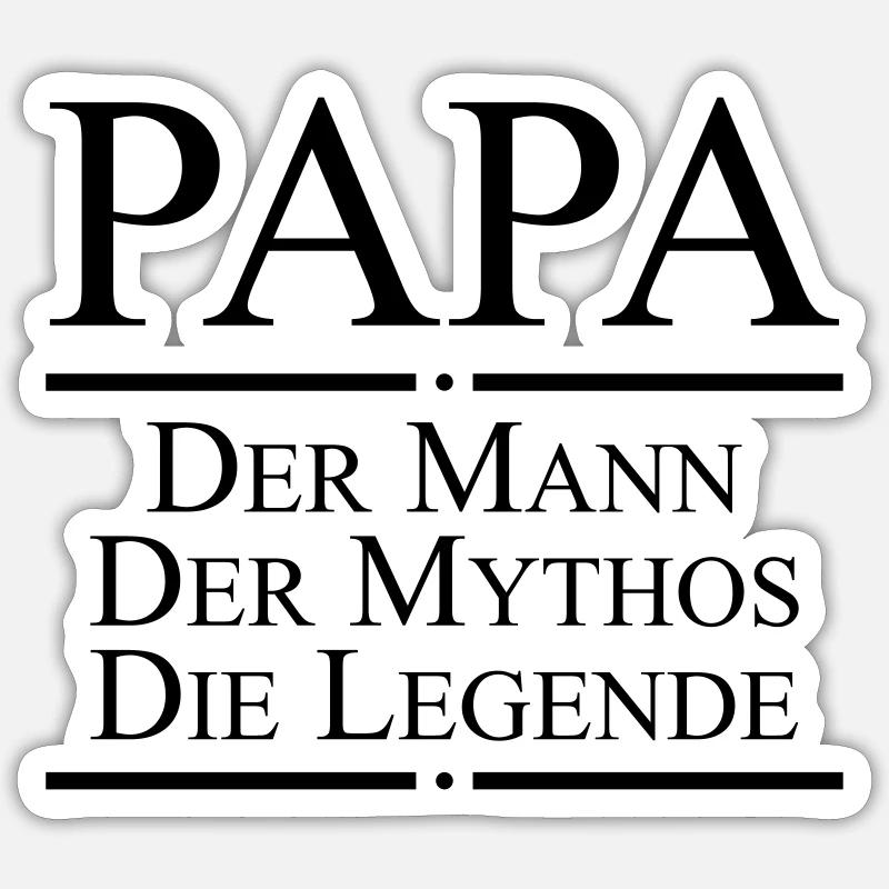 Dad legend - Sticker size S (10 x 10 cm) - white matte