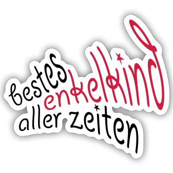 Enkel, Enkelkind - Sticker Größe S (10 x 10 cm) - Mattweiß - Vorne