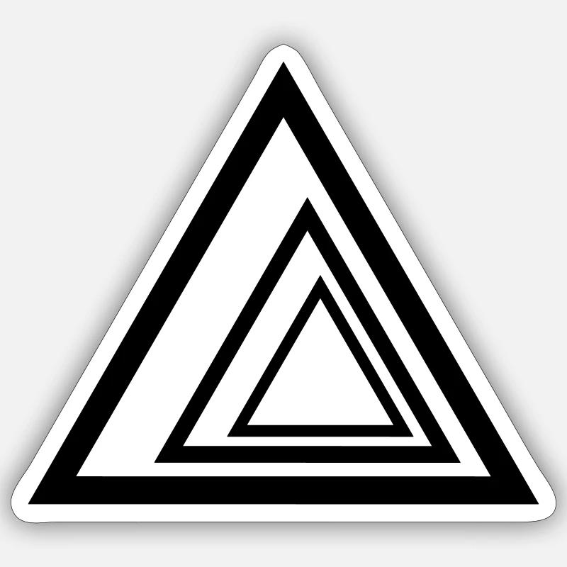Triangles - Sticker taille S (10 x 10 cm) - blanc mat