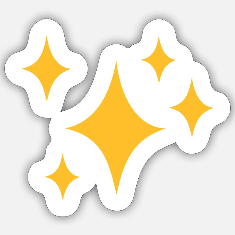 Stars - Sticker size S (10 x 10 cm) - white matte