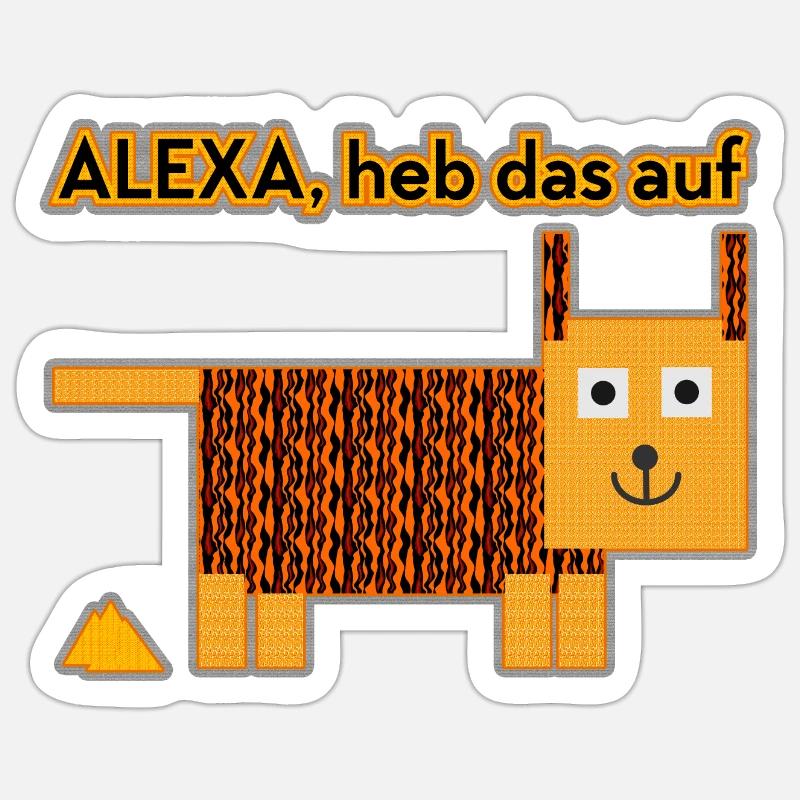 Alexa, heb das auf! - Sticker Größe S (10 x 10 cm) - Mattweiß