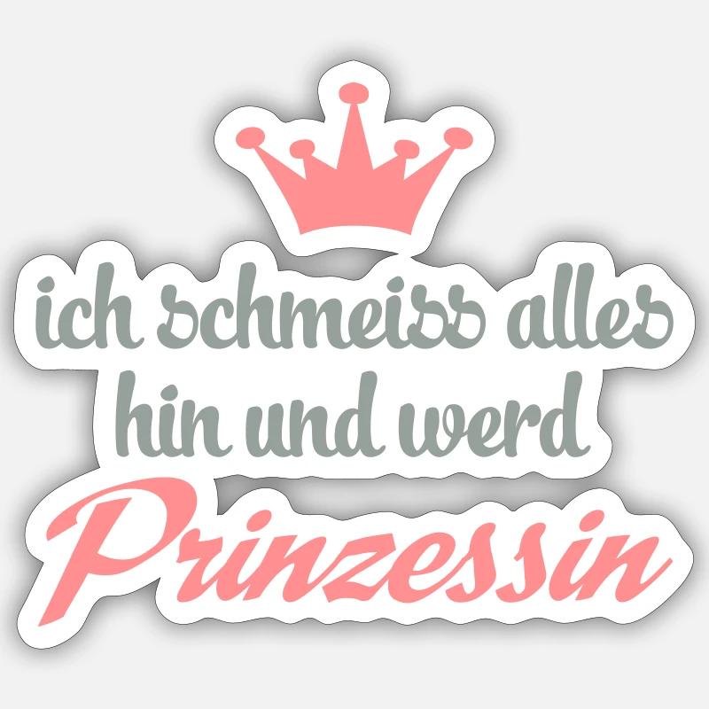 princesse Sticker taille S (10 x 10 cm)