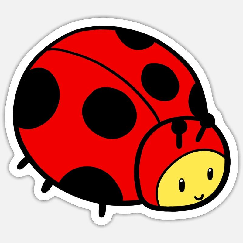 Junger Marienkäfer Sticker Größe S (10 x 10 cm)