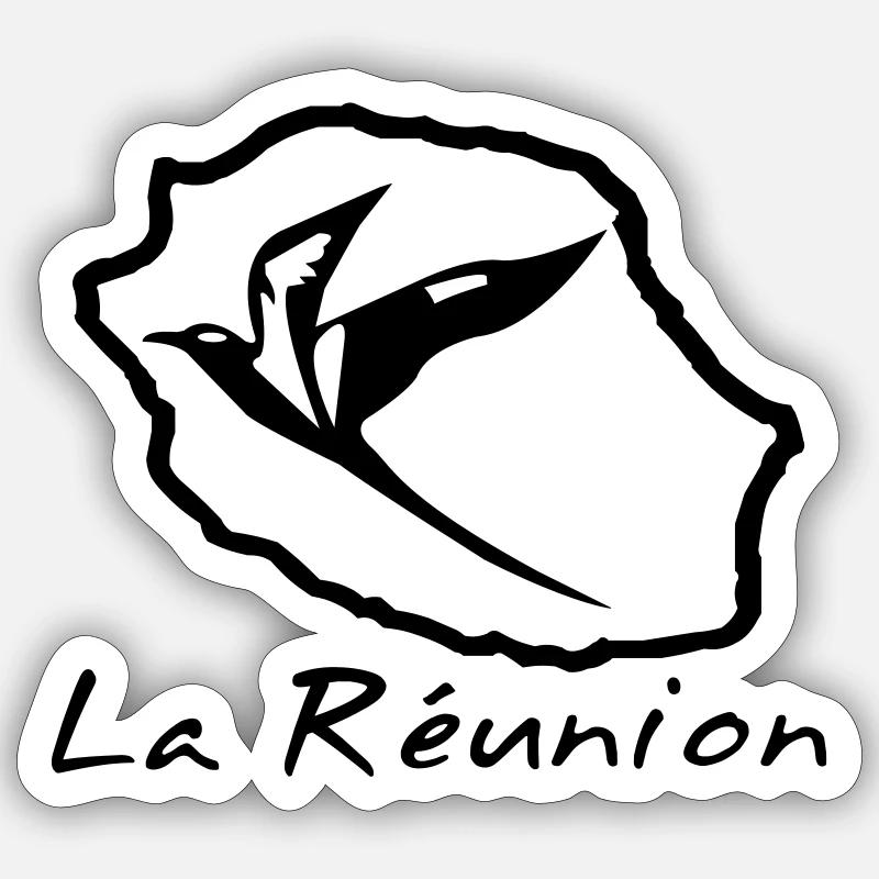 Paille en queue La Réunion Sticker taille S (10 x 10 cm)