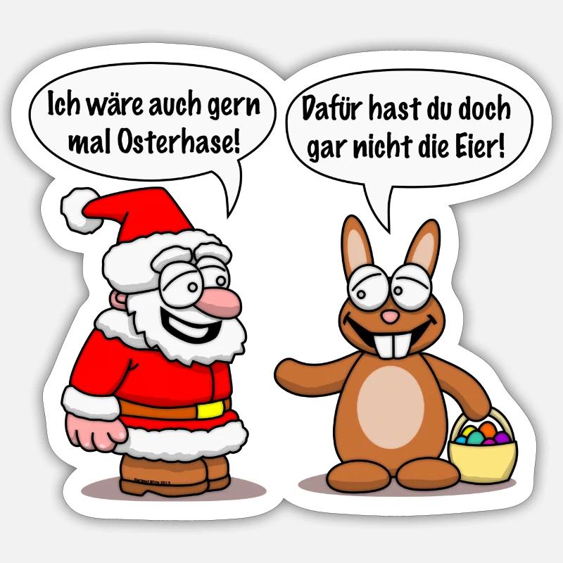 Ostereier - Sticker Größe S (10 x 10 cm) - Mattweiß