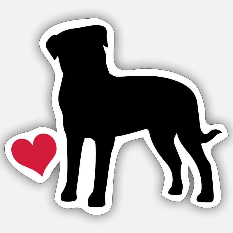 Rottweiler - Sticker size S (10 x 10 cm) - white matte