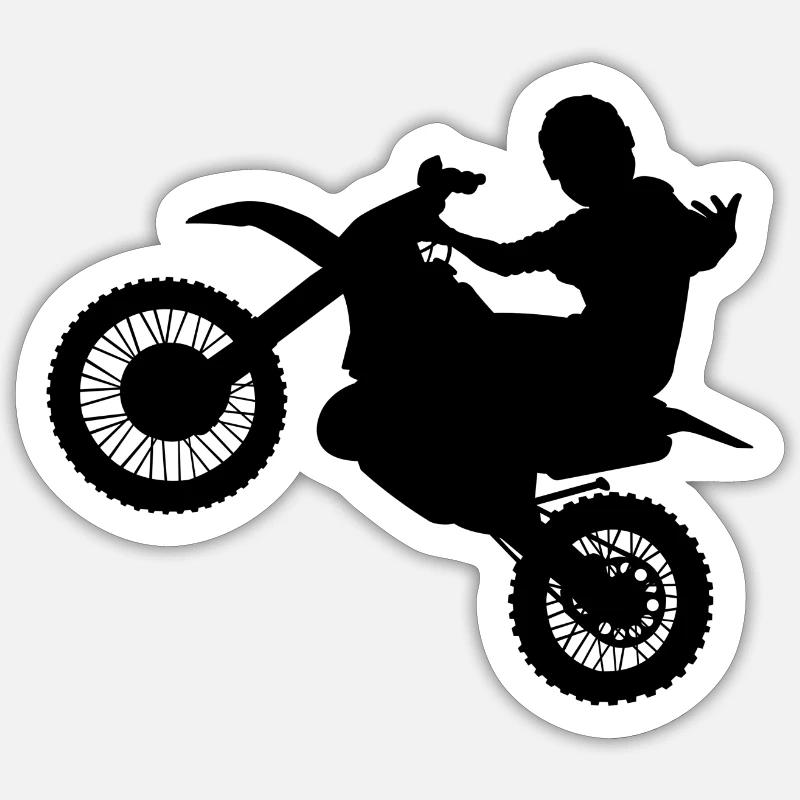Snaxy Enduro Schwarz - Sticker Größe S (10 x 10 cm) - Mattweiß