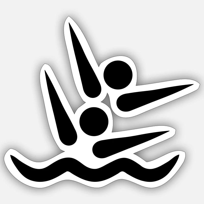 Synchronschwimmen Sticker Größe S (10 x 10 cm)