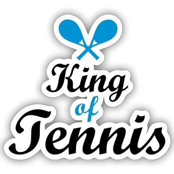 tennis - Sticker taille S (10 x 10 cm) - blanc mat - Devant
