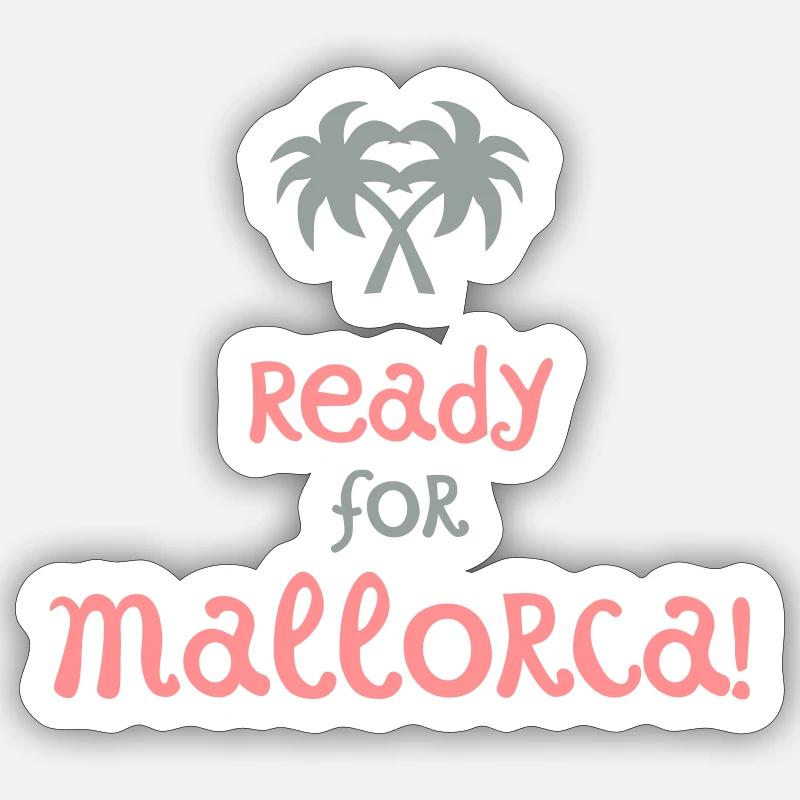 mallorca - Sticker taille S (10 x 10 cm) - blanc mat