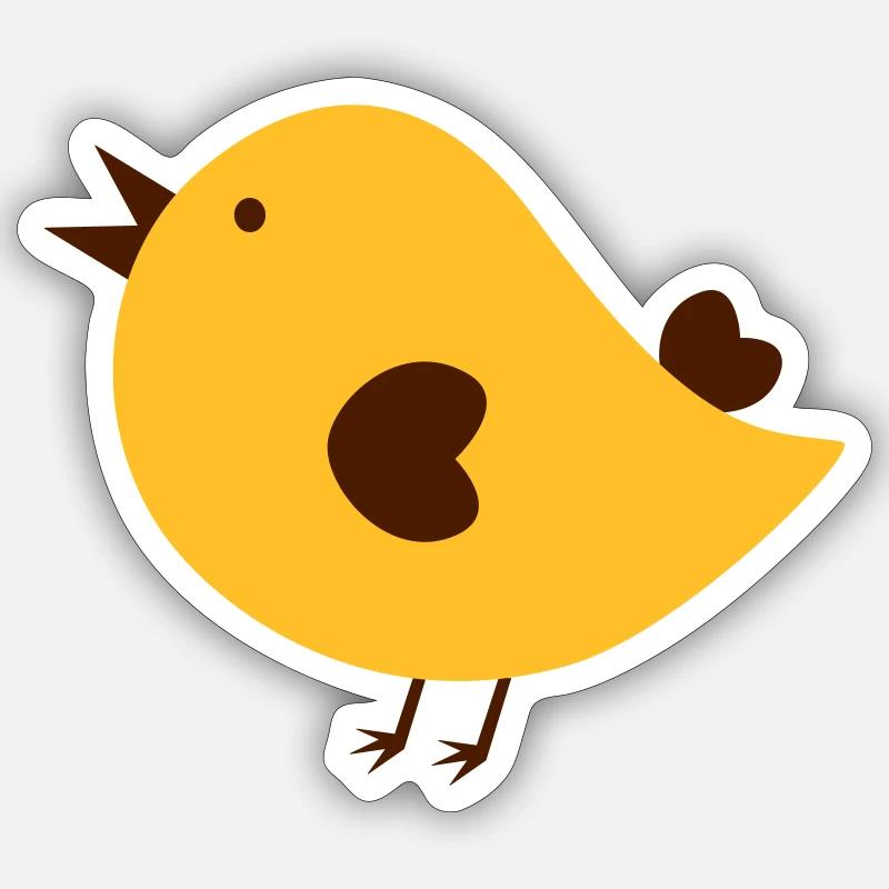 vogel Sticker Größe S (10 x 10 cm)