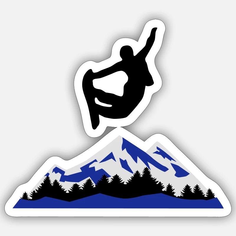 Snowboarder, snowboarding Sticker size S (10 x 10 cm)