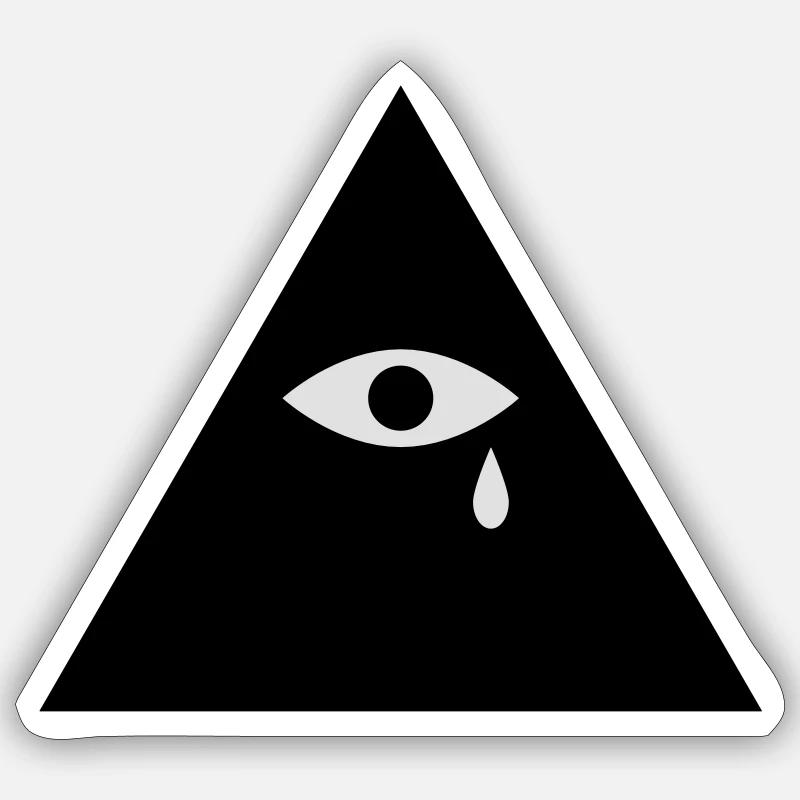 Pyramide Träne Sticker Größe S (10 x 10 cm)