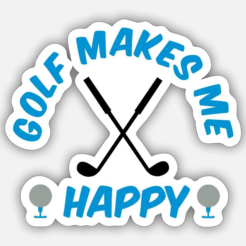 golf - Sticker Größe S (10 x 10 cm) - Mattweiß