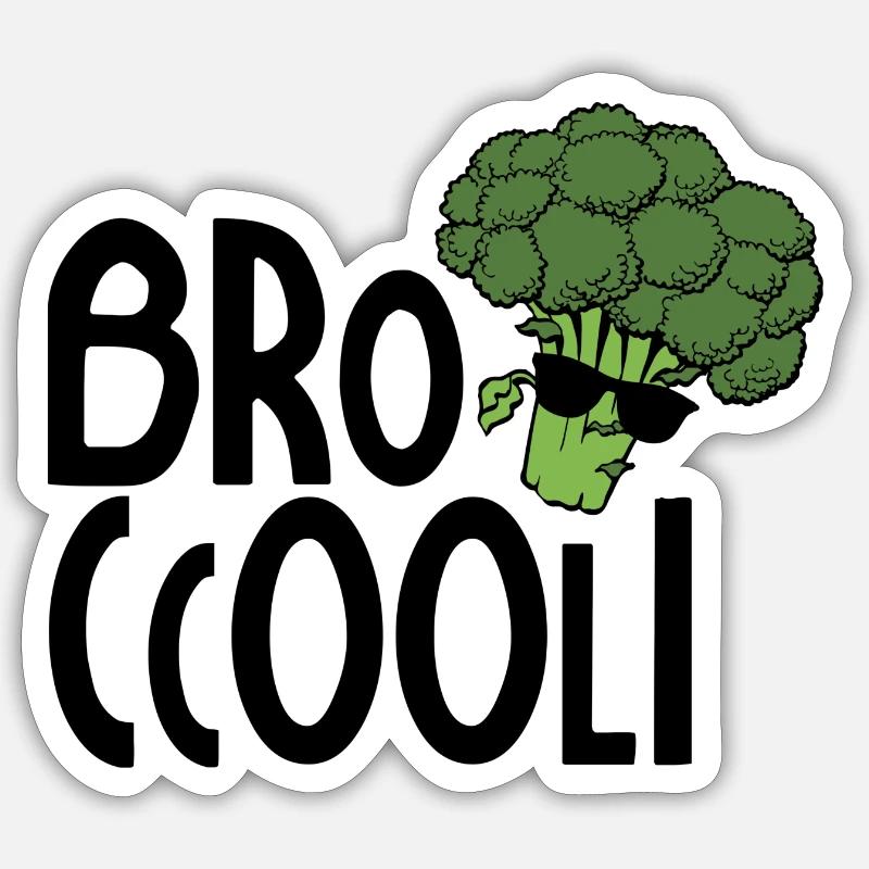 BrocCooLi - Sticker Größe S (10 x 10 cm) - Mattweiß