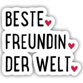 Meilleur ami - Sticker taille S (10 x 10 cm) - blanc mat - Devant
