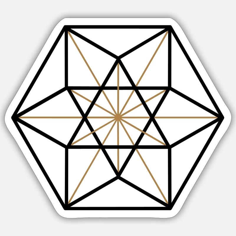 Cuboctahedron, vector equilibrium, Metatrons cube Sticker size S (10 x 10 cm)