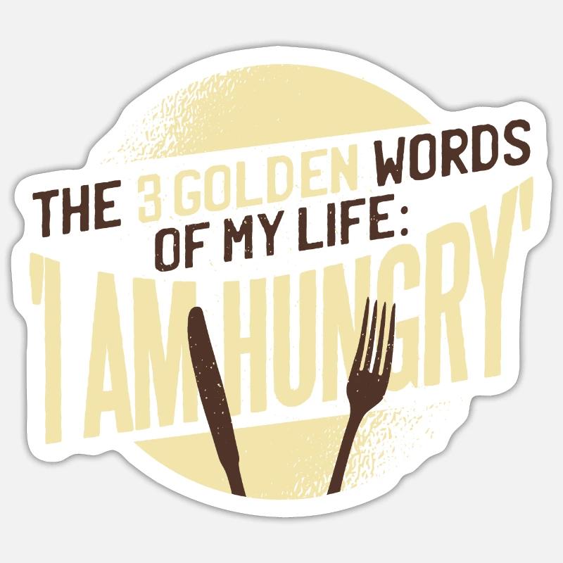 I'm hungry - Sticker size S (10 x 10 cm) - white matte