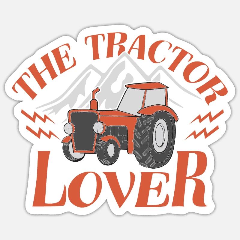 Traktor - Sticker Größe S (10 x 10 cm) - Mattweiß