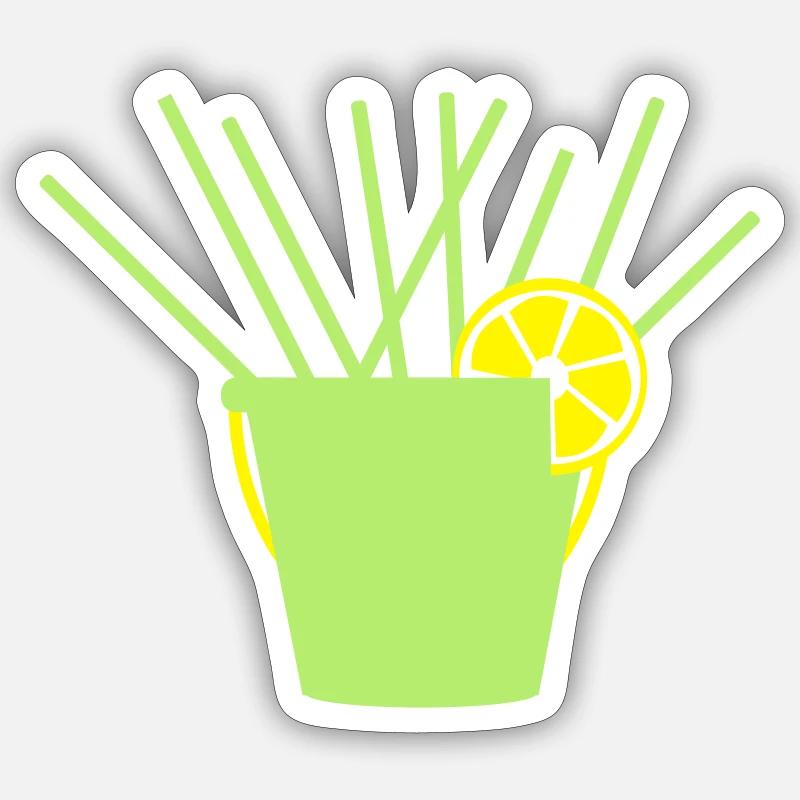 bucket 2 - Sticker size S (10 x 10 cm) - white matte