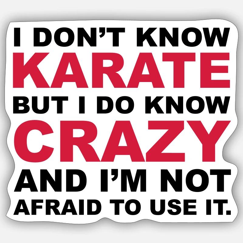 Crazy - Sticker Größe S (10 x 10 cm) - Mattweiß
