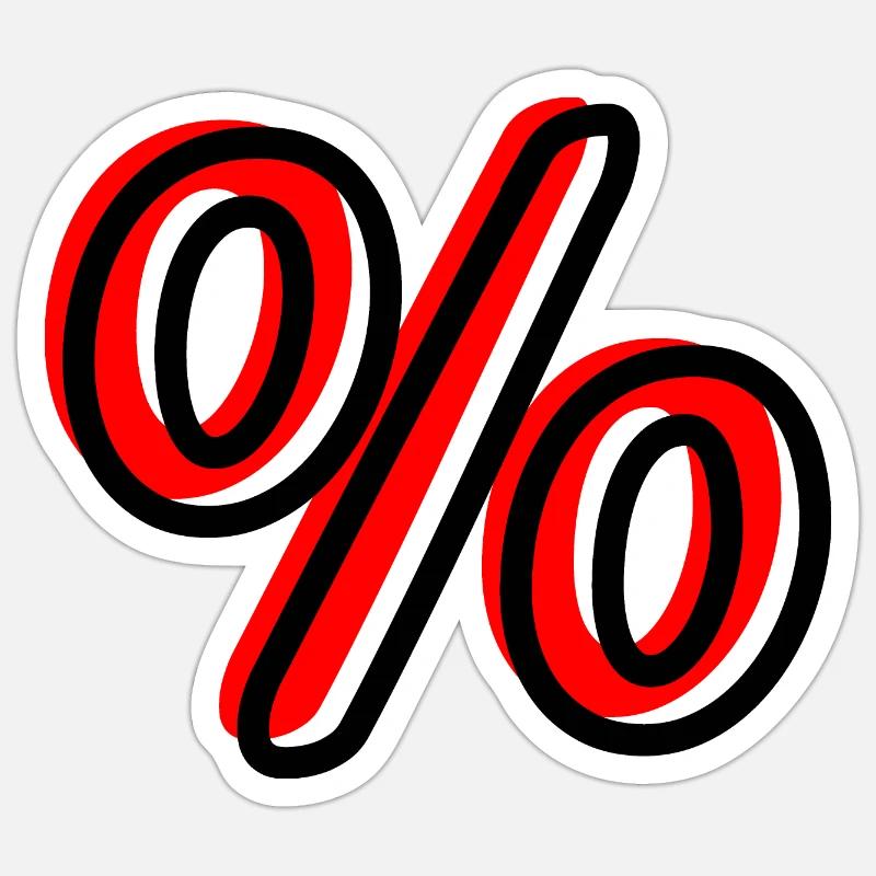 pour cent Sticker taille S (10 x 10 cm)