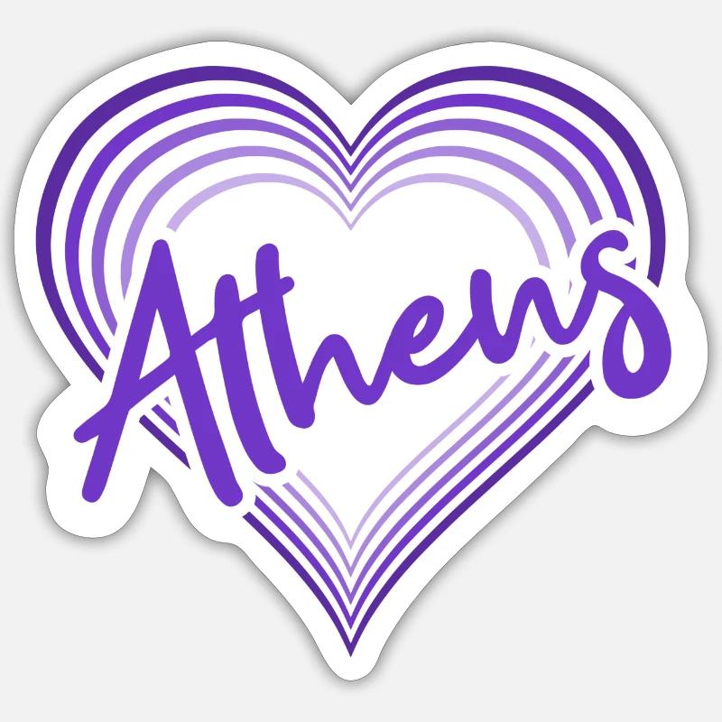 Athen Sticker Größe S (10 x 10 cm)