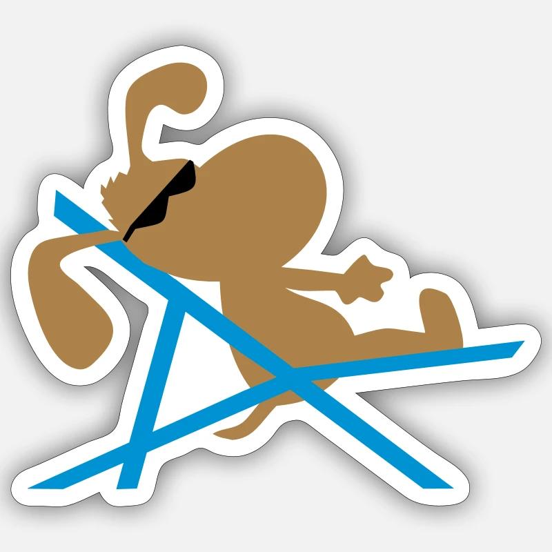 hund - Sticker Größe S (10 x 10 cm) - Mattweiß
