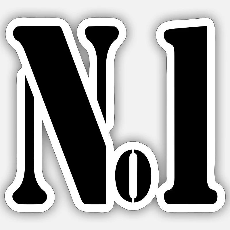 NR 1 Chef Erster Bester Gewinner Held Sport - Sticker Größe S (10 x 10 cm) - Mattweiß
