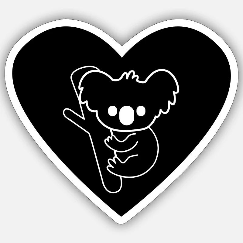 Koala Love Sticker size S (10 x 10 cm)