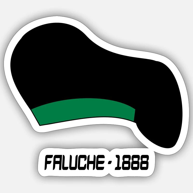 Faluche - Sticker Größe S (10 x 10 cm) - Mattweiß