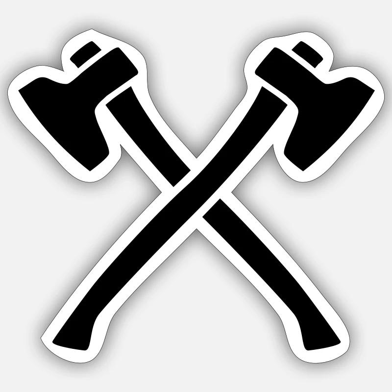 Axt Sticker Größe S (10 x 10 cm)
