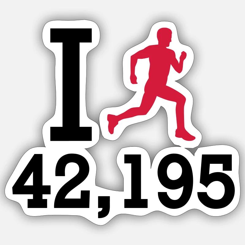 Marathon - Sticker Größe S (10 x 10 cm) - Mattweiß