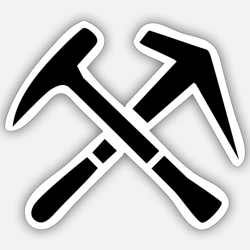 Dachdecker - Sticker Größe S (10 x 10 cm) - Mattweiß
