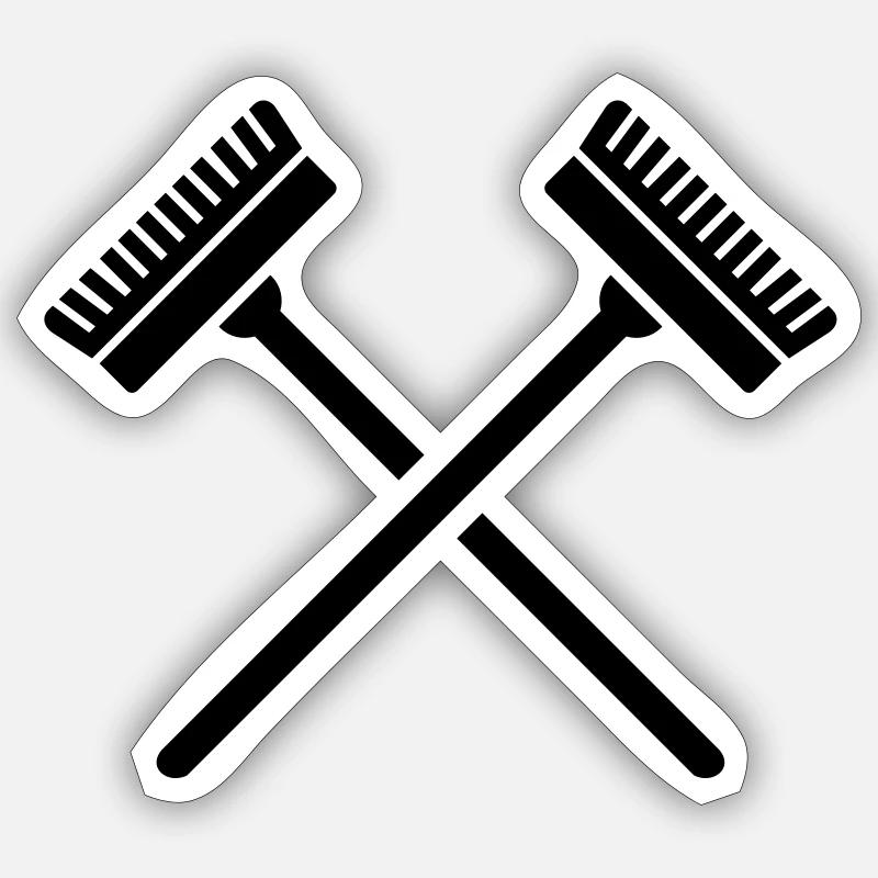 Broom Sticker size S (10 x 10 cm)